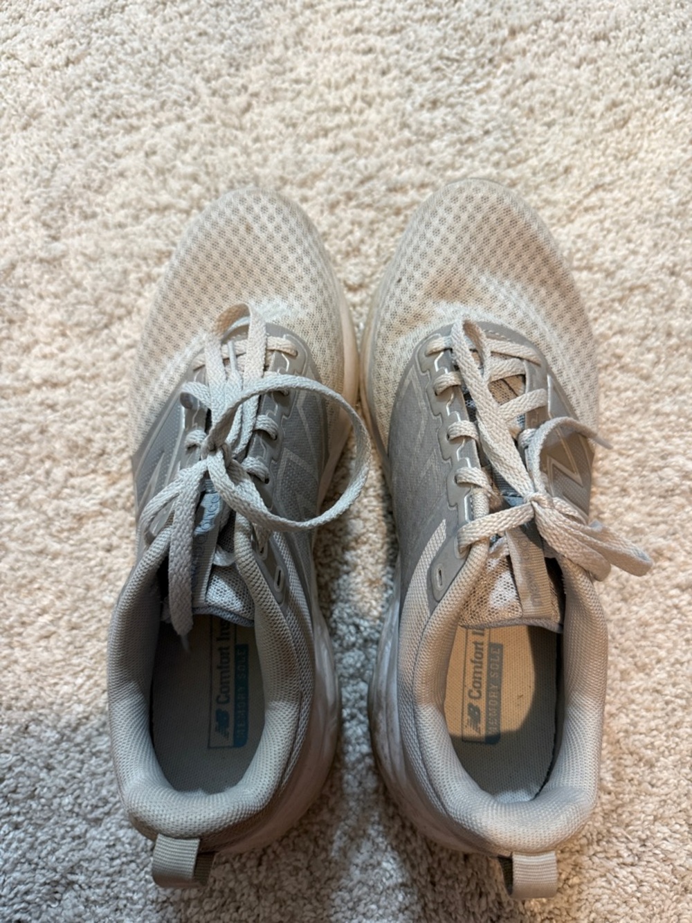 New Balance Women's Light Gray Athletic Lace-Up Sneakers